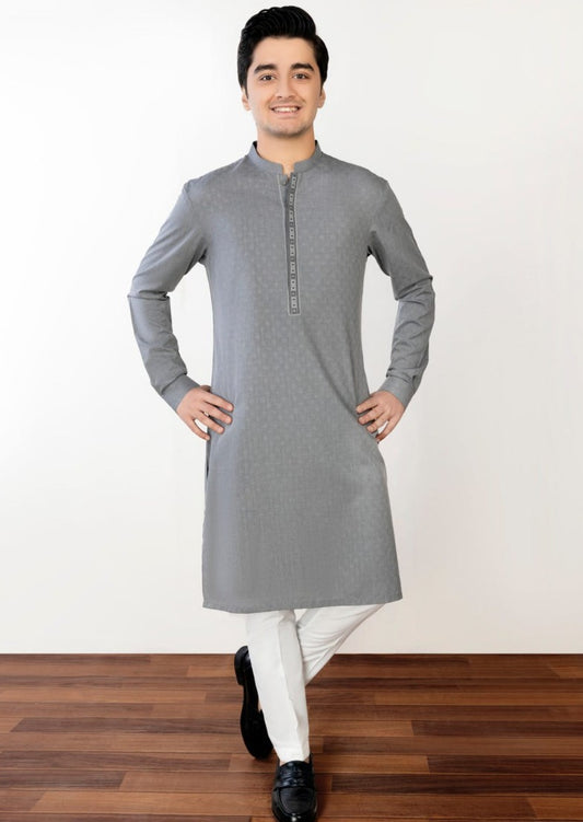 Grey - Teen Boys Kurta
