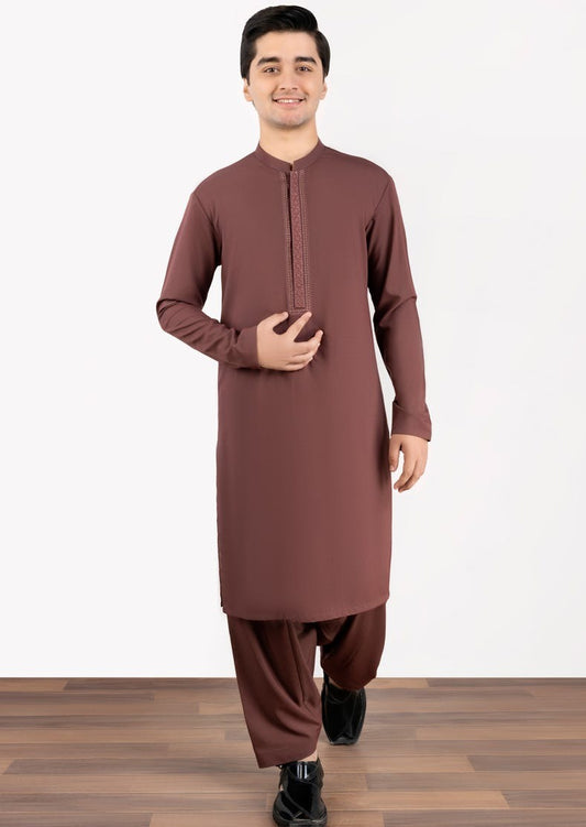 Red - Teen Boy's Kameez & Shalwar
