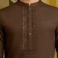 Mehndi Brown - Teen Boys Kurta