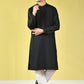 Black - Teen Boys Kurta