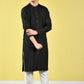 Black - Teen Boys Kurta