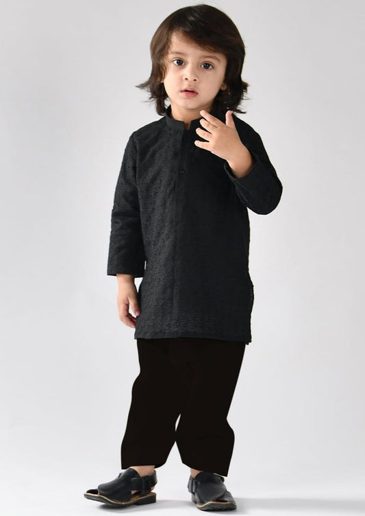 Black - Infant Boy's Kameez & Shalwar