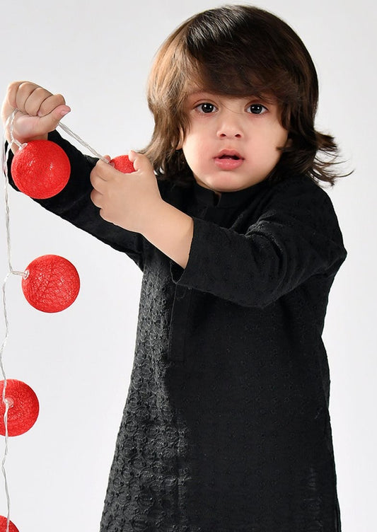 Black - Infant Boy's Kameez & Shalwar