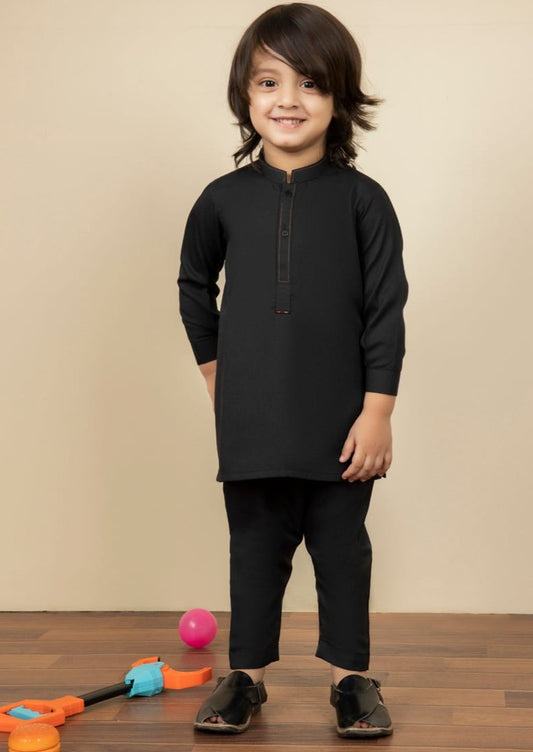 Black - Infant Boy's Kameez & Shalwar