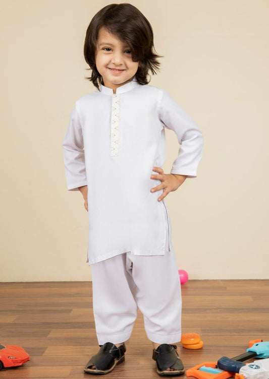 White - Infant Boy's Kameez & Shalwar