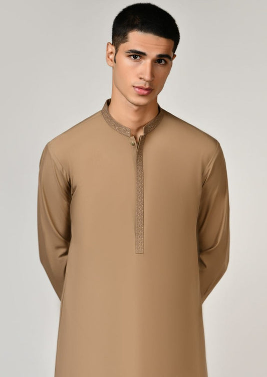 Brown - Teen Boy's Kameez & Shalwar