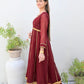 Maroon - Girl's Dress