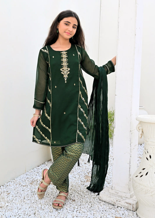 Green - Girl's Dress