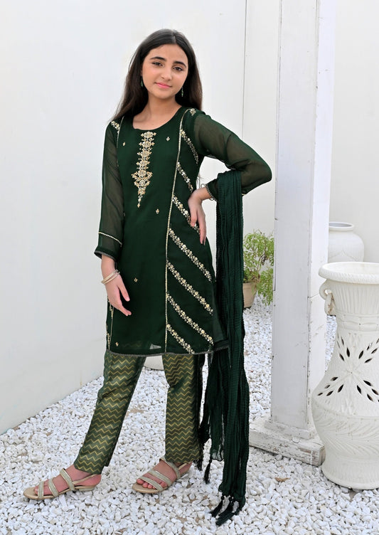 Green - Girl's Dress