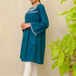 Teal Blue - Girl's Kurta