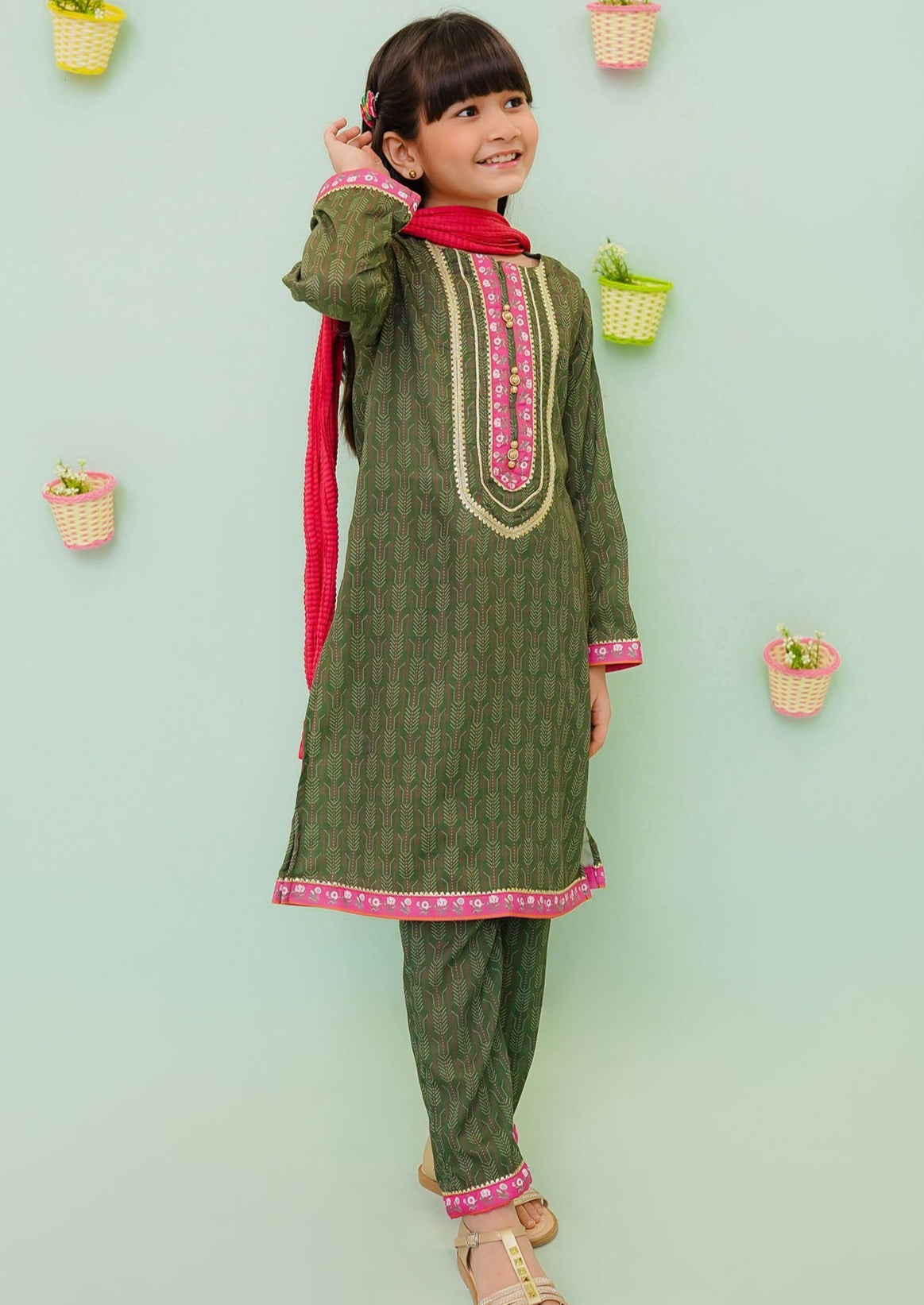 Green - Girl's Dress