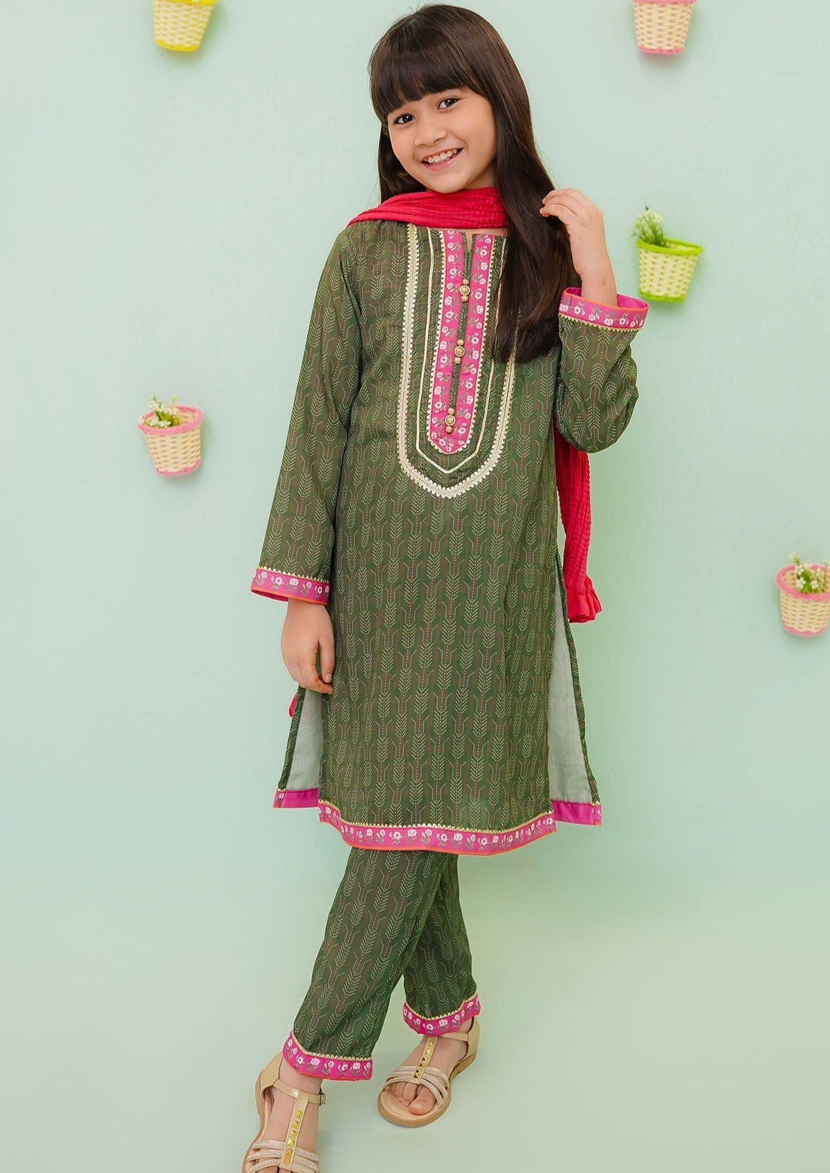 Green - Girl's Dress