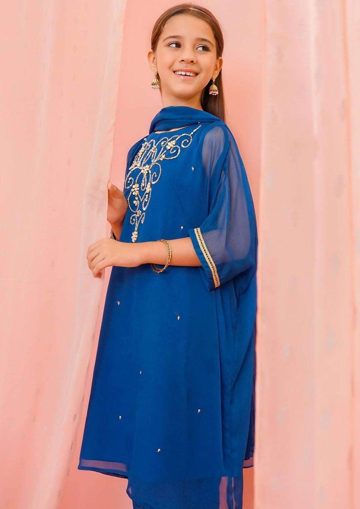 Teal Blue - Girl's Dress