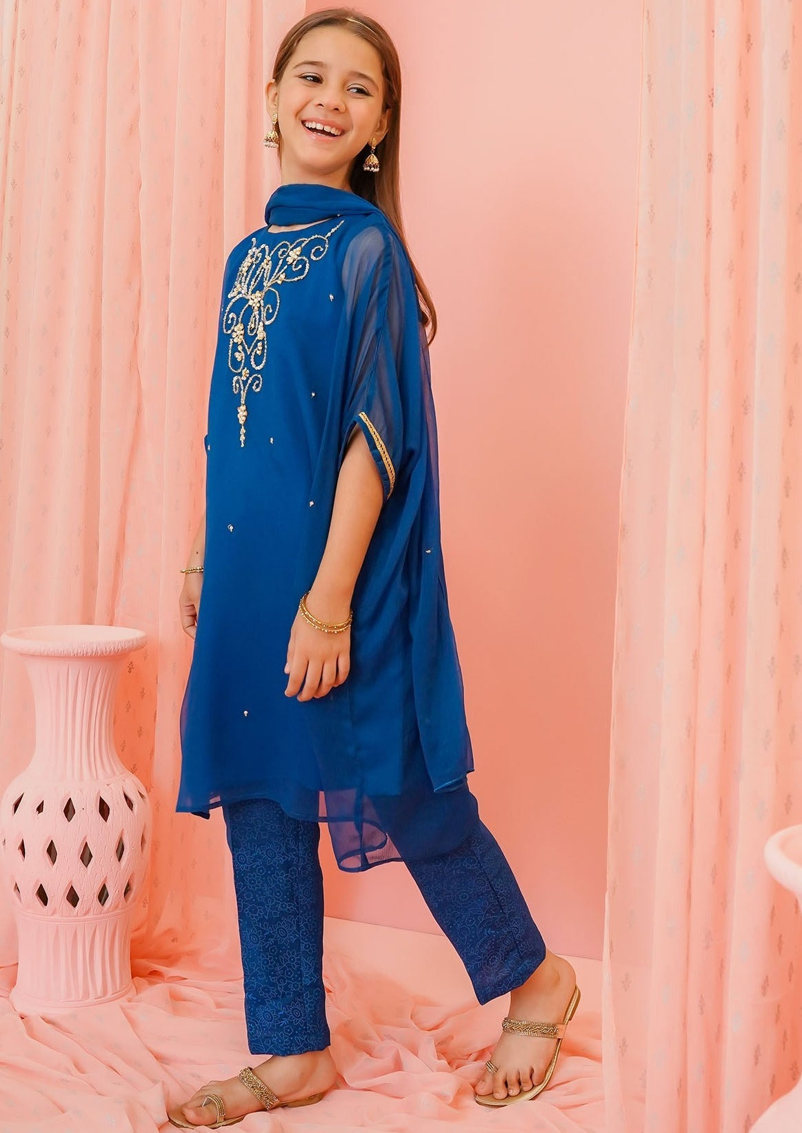 Teal Blue - Girl's Dress