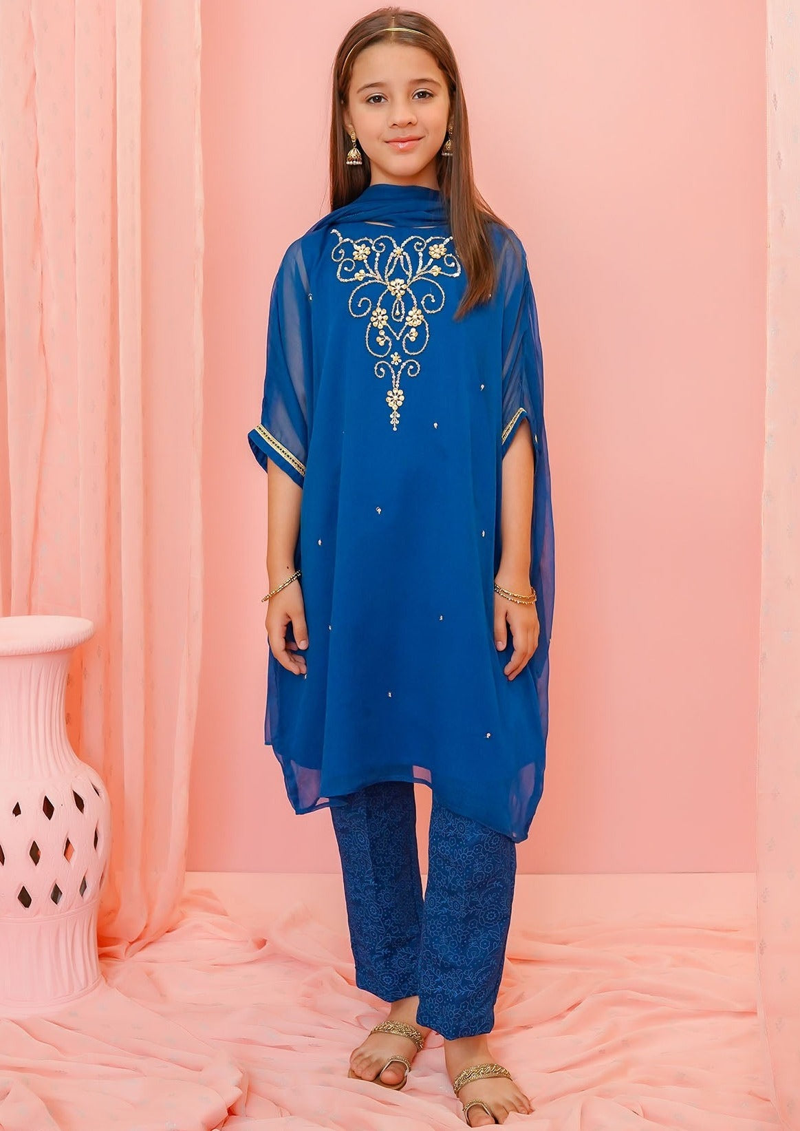 Teal Blue - Girl's Dress