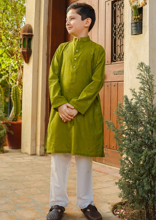 Green :  Boy's Kurta Shalwar