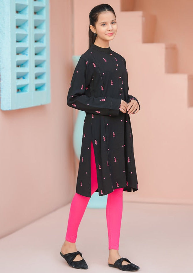 Black - Girl's Kurta