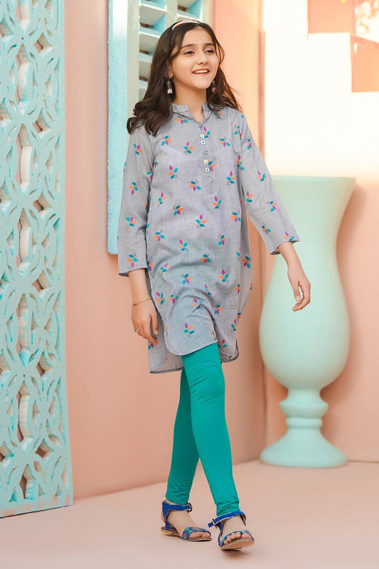 Grey - Girl's Kurta
