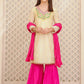 Beige & Pink - Girl's Gharara Dress
