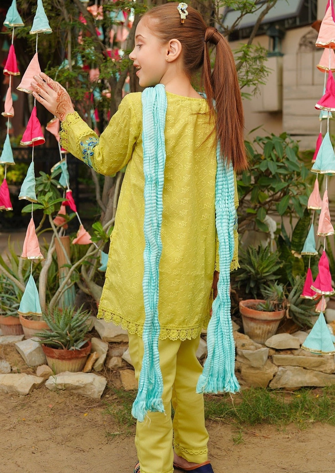 Lime Green - Girl's Dress