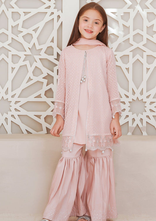 Pink - Girl's Gharara Dress