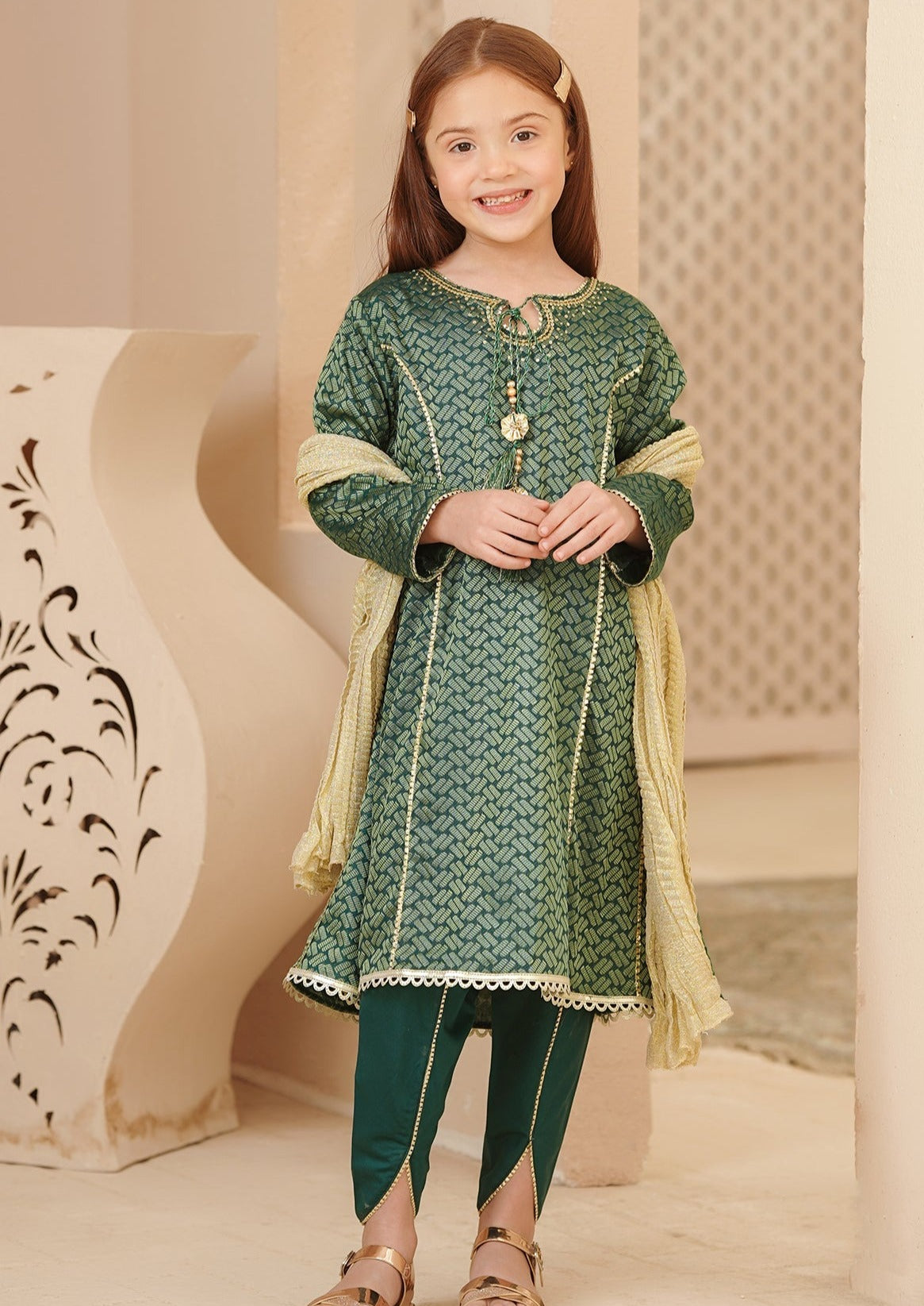 Green - Girl's Dress