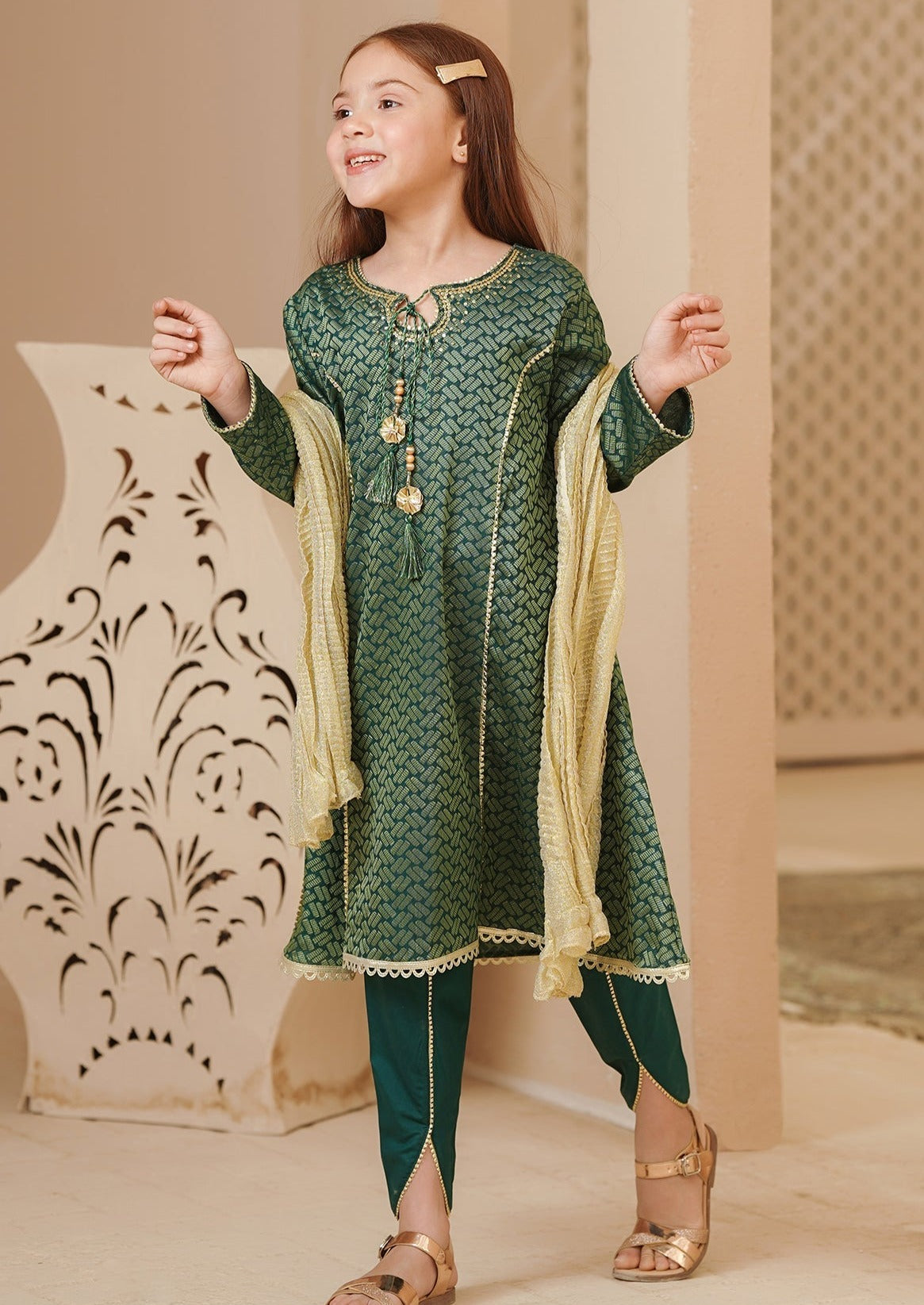 Green - Girl's Dress