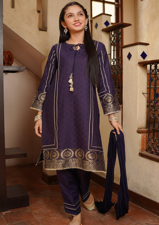 Navy Blue - Girl's Dress