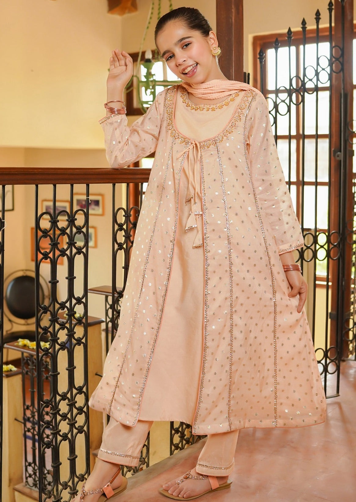Peach - Girl's Dress