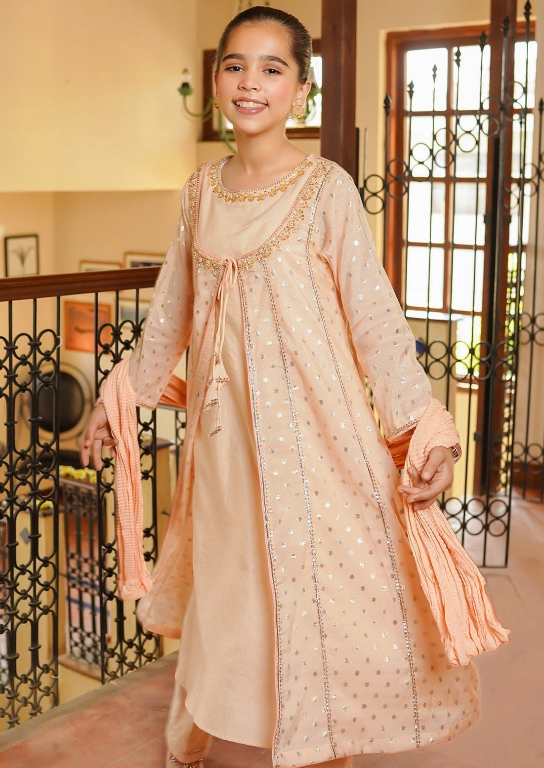 Peach - Girl's Dress