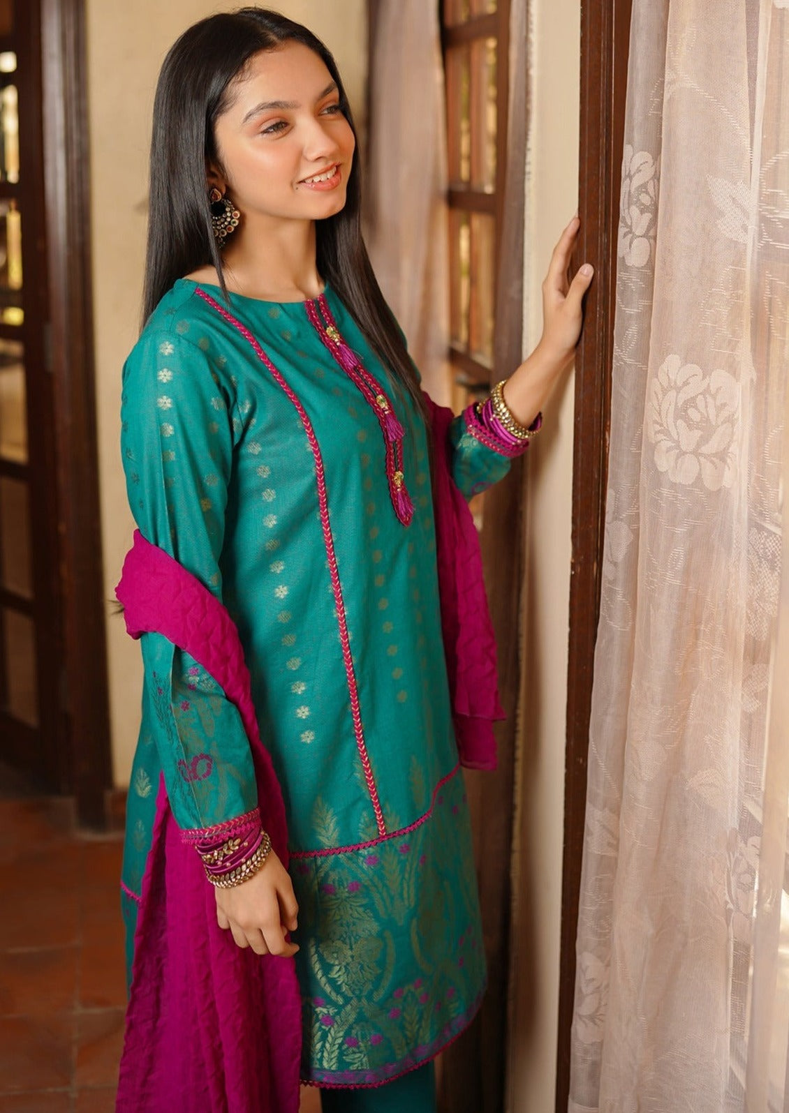 Sea Green - Girl's Dress