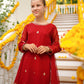 Maroon - Girl's Dress