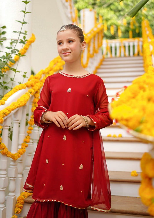 Maroon - Girl's Dress