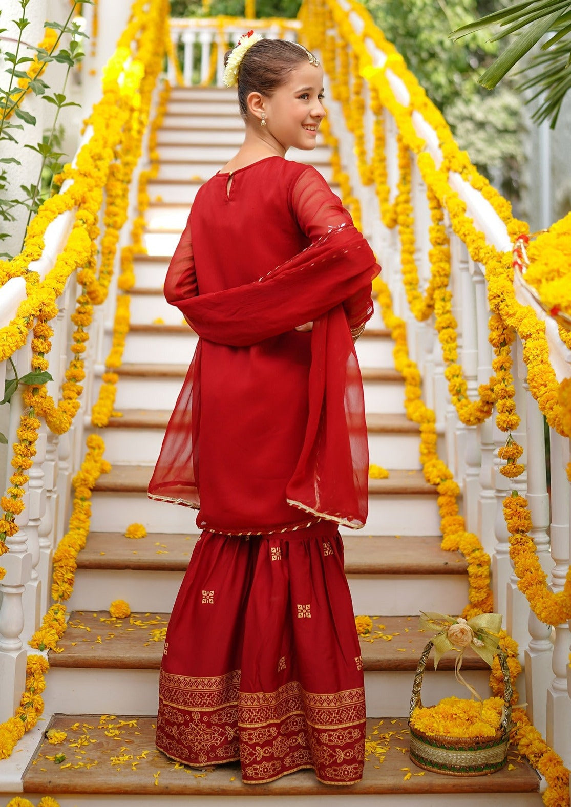 Maroon - Girl's Dress