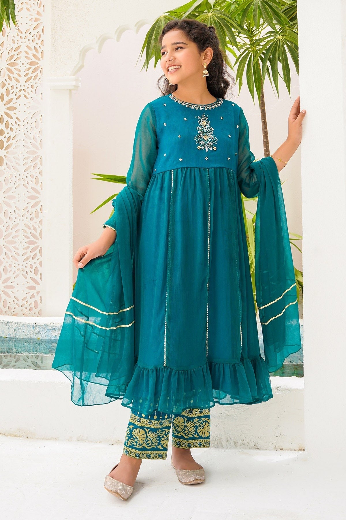 Emerald Green - Girl's Dress