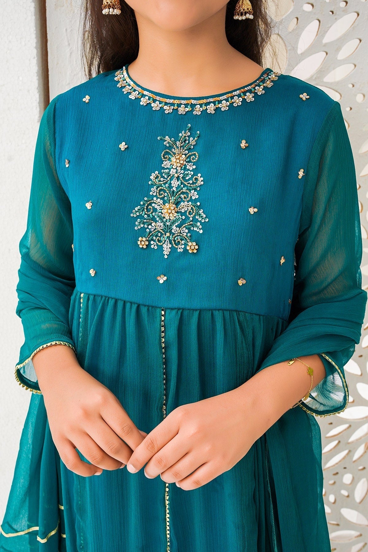 Emerald Green - Girl's Dress