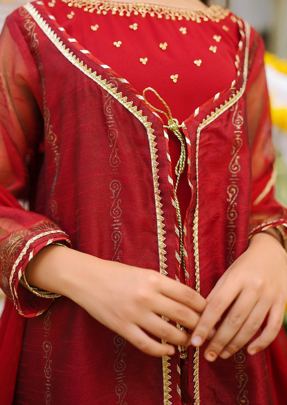 Maroon - Girl's Dress