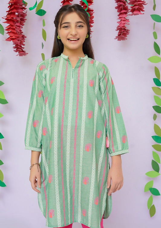 Green - Girl's Kurta