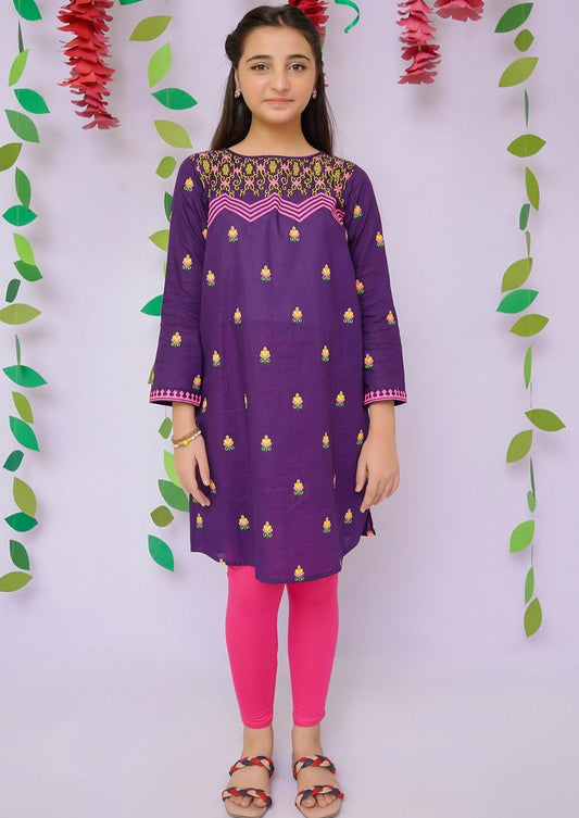 Purple - Girl's Kurta