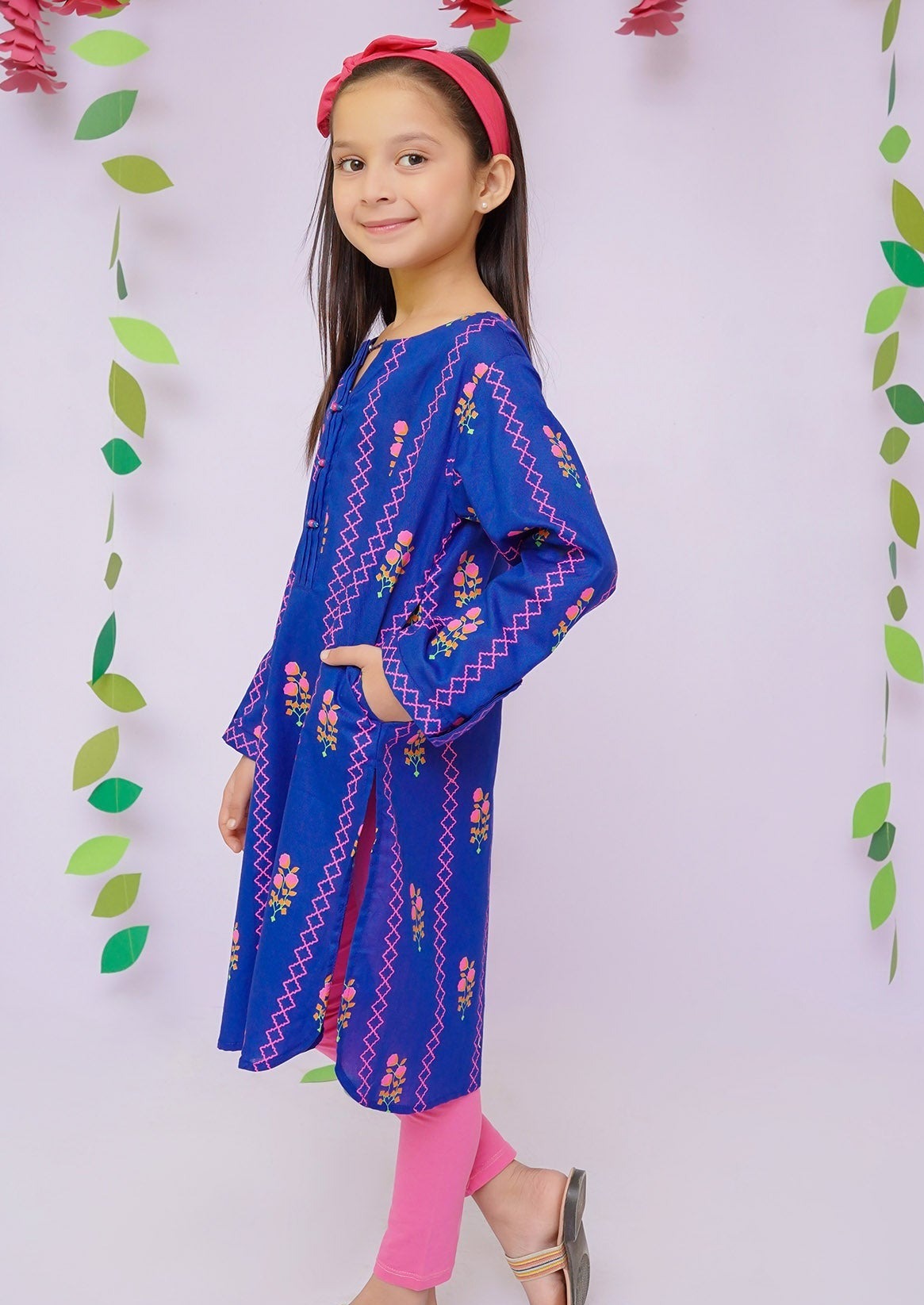 Royal Blue - Girl's Kurta