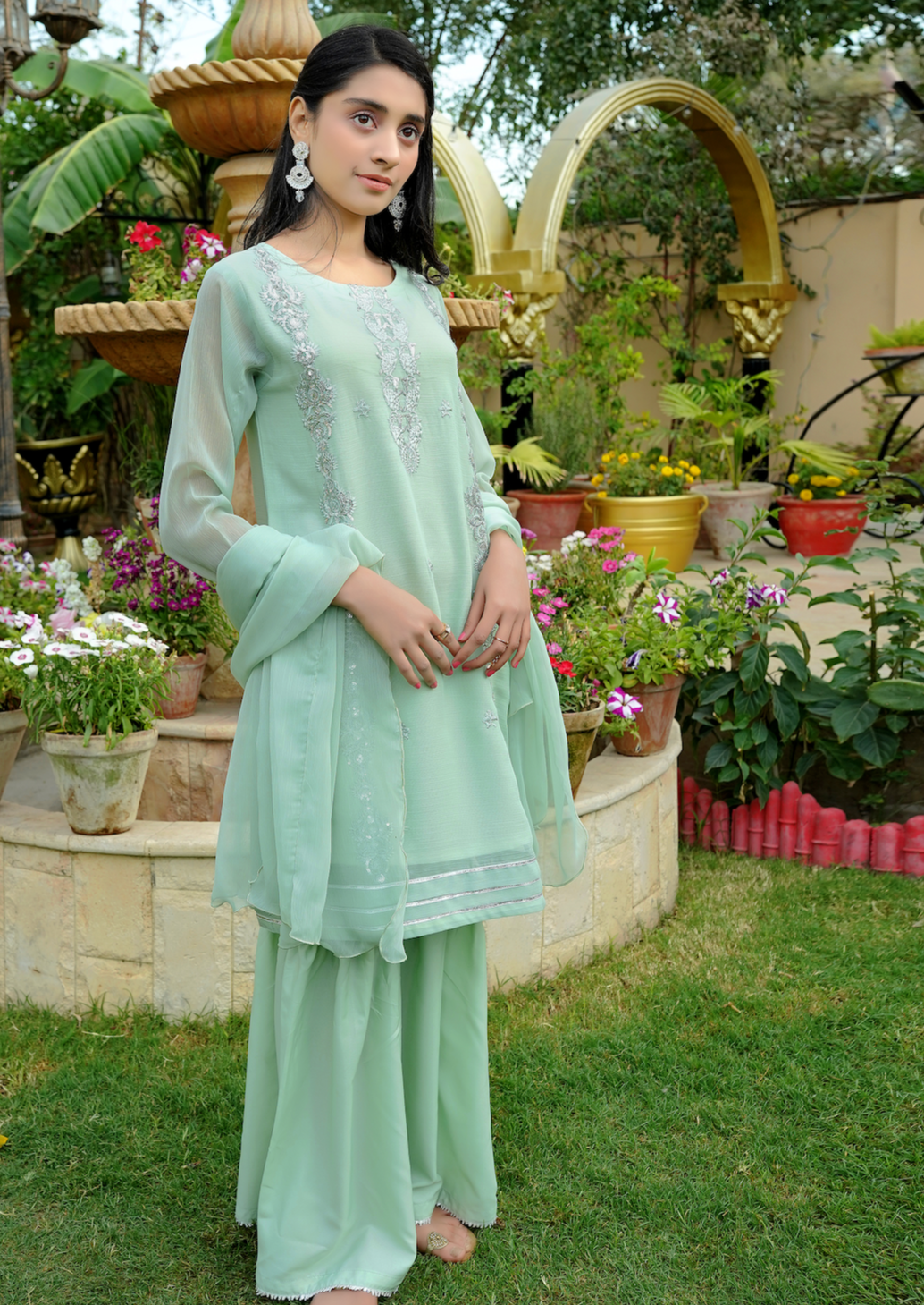 Mint Green - Girl's Dress