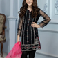 Black - Girl's Kurta and Dupatta