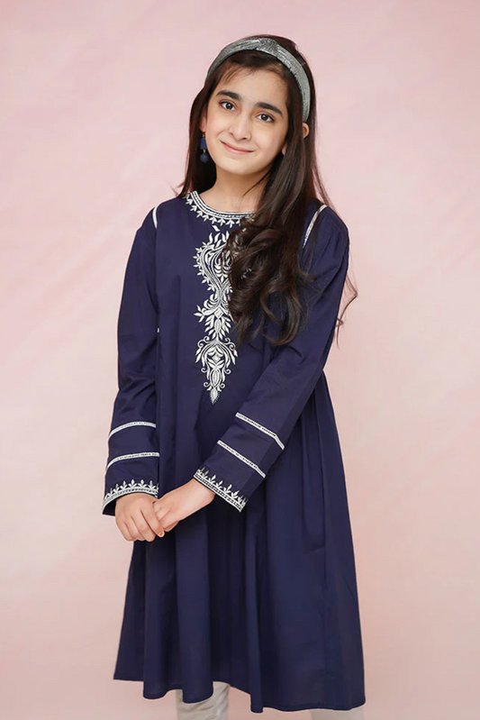 Navy Blue - Girl's Kurta (Copy)