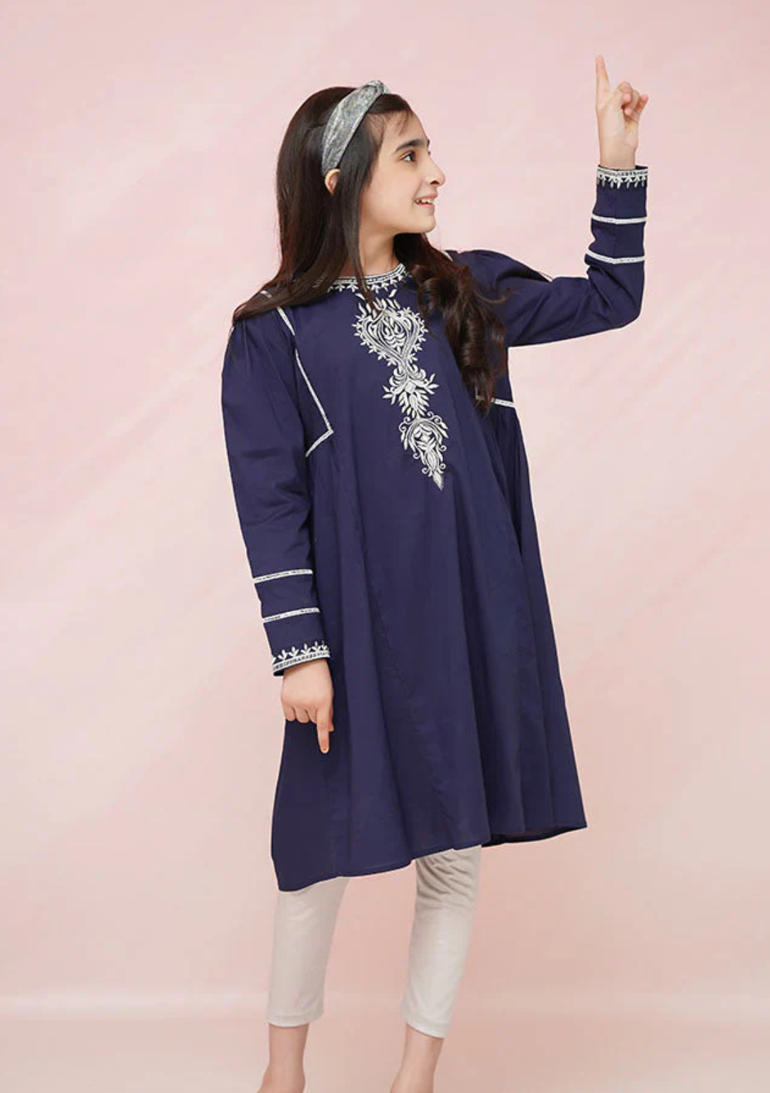 Navy Blue - Girl's Kurta (Copy)