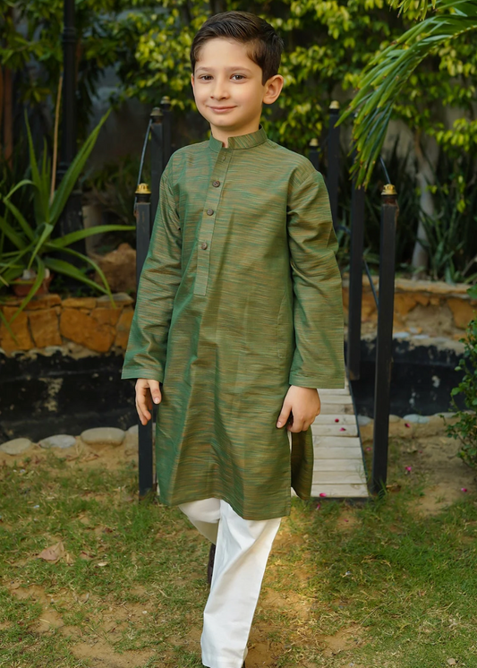 Green :  Boy's Kurta Shalwar