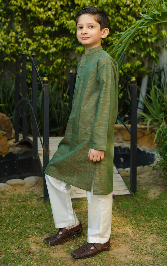 Green :  Boy's Kurta Shalwar