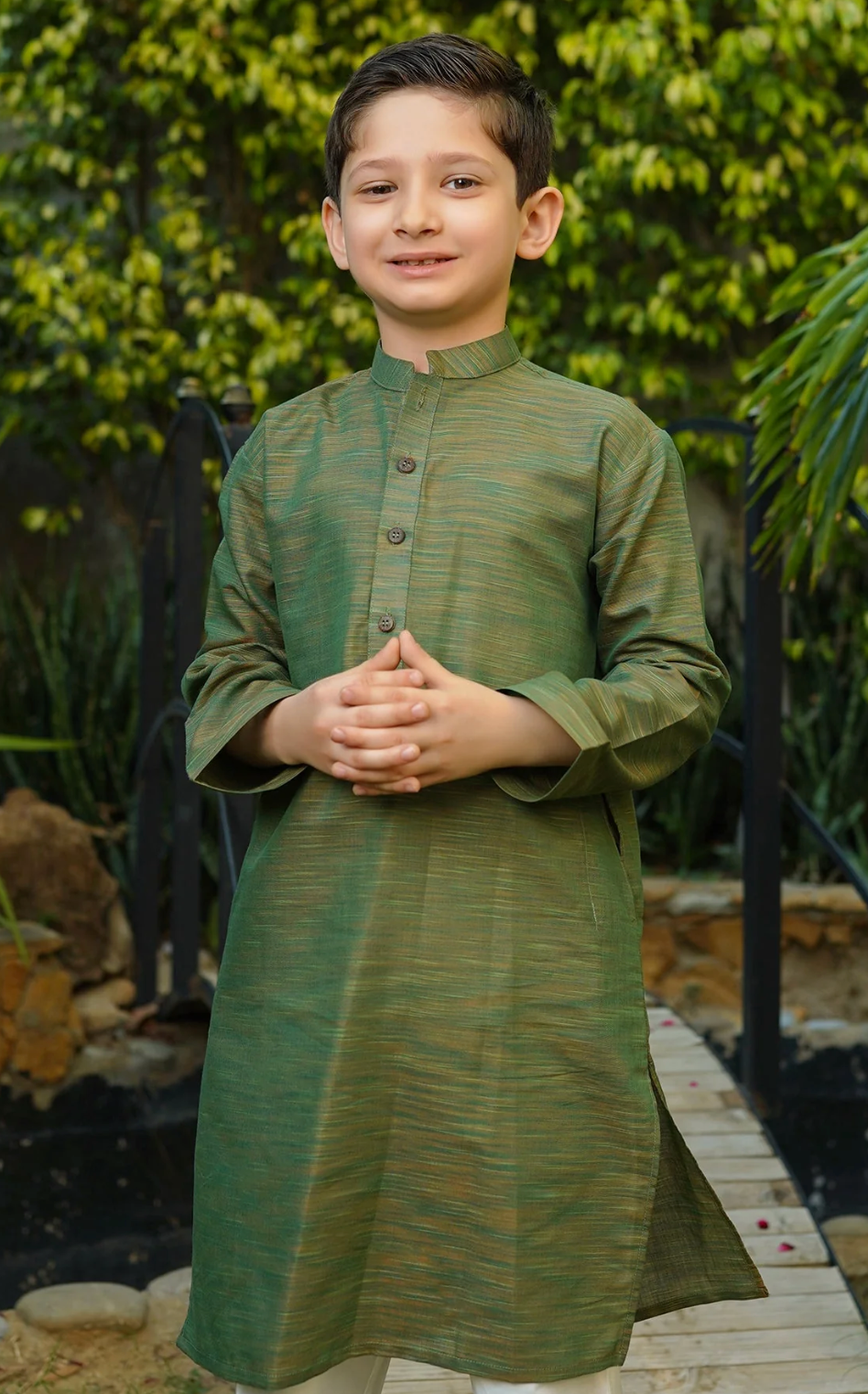Green :  Boy's Kurta Shalwar