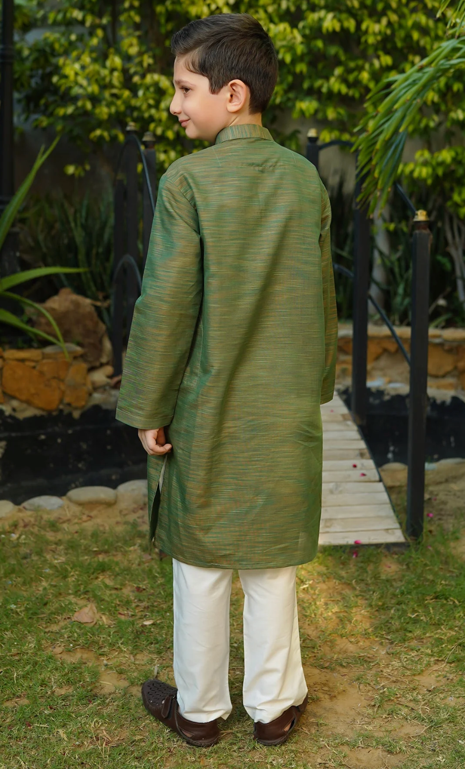 Green :  Boy's Kurta Shalwar