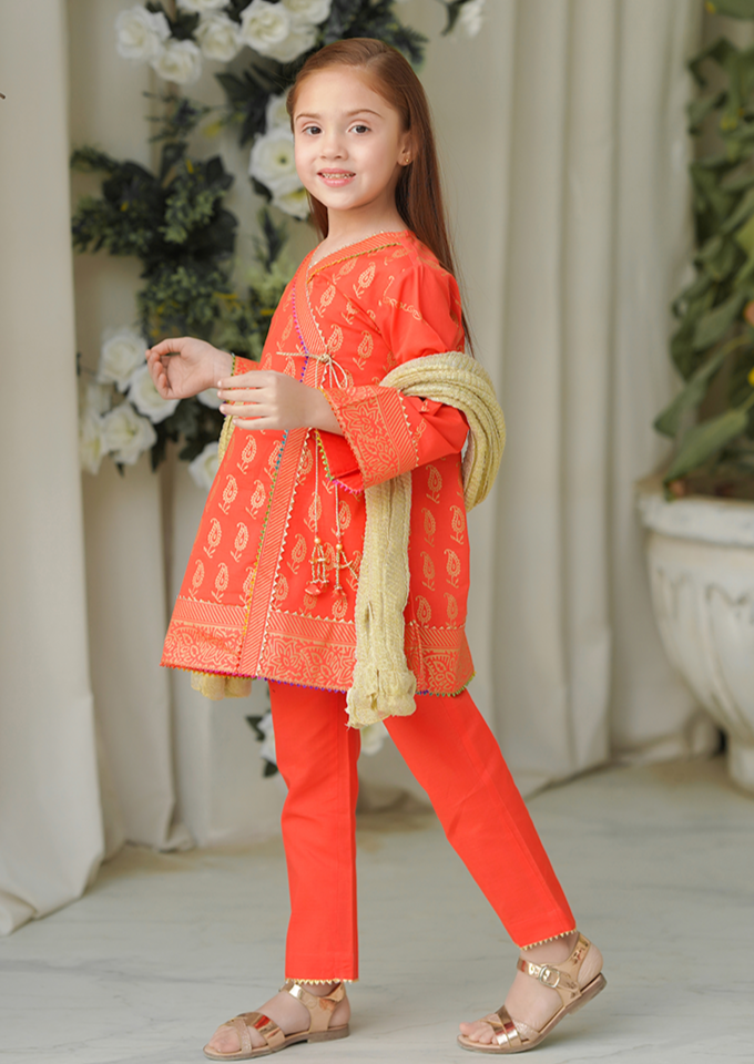 Coral Pink - Girl's Dress