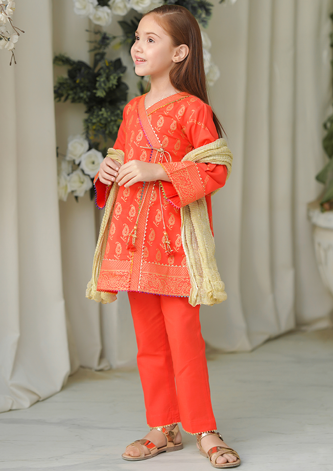 Coral Pink - Girl's Dress